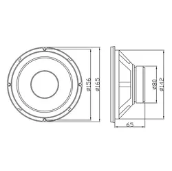 Głośnik niskotonowy uniwersalny BLOW B-165 8Ohm 100 W