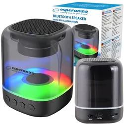 Głośnik przenośny Bluetooth Esperanza VIOLA LED RGB FM