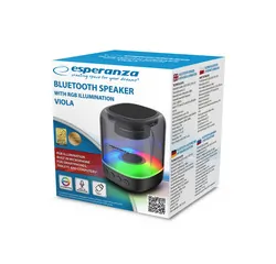 Głośnik przenośny Bluetooth Esperanza VIOLA LED RGB FM