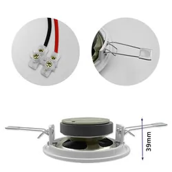 Głośnik sufitowy 3'' Qoltec wodoodporny RMS 1W 8 Ohm biały