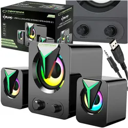 Głośniki komputerowe 2.1 Esperanza SOPRANO USB LED Rainbow