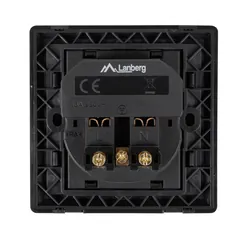 Gniazdo podtynkowe 230V pojedyncze + 2x USB 2.1A SCHUKO LANBERG czarne
