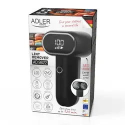 Golarka do tkanin z wyświetlaczem LCD Adler AD 9622 czarna