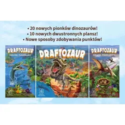 Gra DRAFTOZAUR - 2 DODATKI Pterodaktyle oraz Plezjozaury