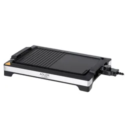 Grill elektryczny stołowy  Adler AD 6614 z regulacja temperatury 3000W karbowana płyta