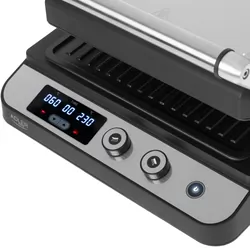 Grill elektryczny z regulacją temperatury LED Adler AD 3059 dwa rodzaje płyt