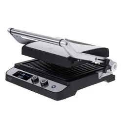 Grill elektryczny z regulacją temperatury LED Adler AD 3059 dwa rodzaje płyt