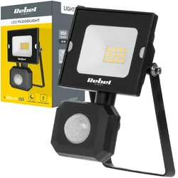 Halogen reflektor lampa LED naświetlacz Rebel 10W 4000K 230V z sensorem ruchu i zmierzchu