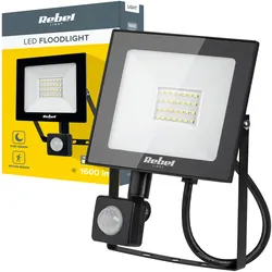 Halogen reflektor lampa LED naświetlacz Rebel 20W SMD 4000K z sensorem ruchu i zmierzchu