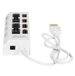 Hub adapter rozdzielacz USB na 4x USB BLOW HUB-07 biały
