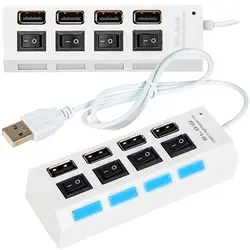 Hub adapter rozdzielacz USB na 4x USB BLOW HUB-07 biały
