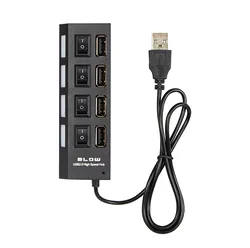 Hub adapter rozdzielacz USB na 4x USB BLOW HUB-07 czarny