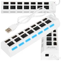 Hub adapter rozdzielacz USB na 7x USB BLOW HUB-06 biały