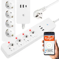 Inteligentna listwa zasilająca Blow 1,5m 2xUSB USB-C WiFi TUYA - biała