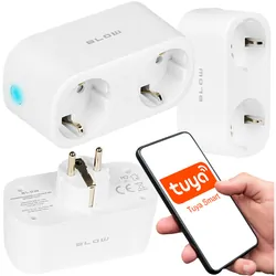 Inteligentne gniazdko podwójne sterowane WiFi programator czasowy