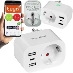 Inteligentne gniazdko sterowane WiFi TUYA USB   2x USB-C