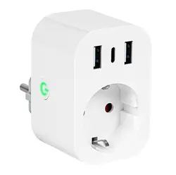 Inteligentne gniazdko sterowane WiFi TUYA USB   2x USB-C