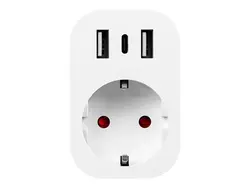 Inteligentne gniazdko sterowane WiFi TUYA USB   2x USB-C