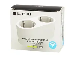 Inteligentne podwójne gniazdko rozgałęziacz 2x 230V sterowane WiFi TUYA białe