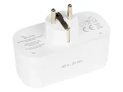 Inteligentne podwójne gniazdko rozgałęziacz 2x 230V sterowane WiFi TUYA białe