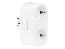 Inteligentne podwójne gniazdko rozgałęziacz 2x 230V sterowane WiFi TUYA białe