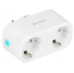 Inteligentne podwójne gniazdko rozgałęziacz 2x 230V sterowane WiFi TUYA białe