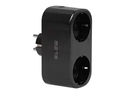 Inteligentne podwójne gniazdko rozgałęziacz 2x 230V sterowane WiFi TUYA czarne