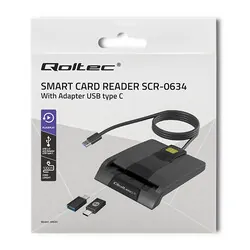 Inteligentny czytnik chipowych kart ID Qoltec SCR-0634 USB typu C