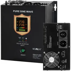 Inwerter solarny przetwornica naścienna KEMOT PROsolar-2500 24V 230V 2500VA/1800W SINUS