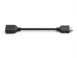 Kabel adapter przejściówka przedłużacz HDMI żeński męski 10 cm czarny