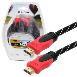 Kabel HDMI męski 4K 3D Blow PREMIUM RED 5m pozłacany