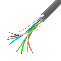 Kabel sieciowy LAN FTP ethernet skrętka RJ45 305m KAT-5E DRUT CCA ekranowany szary Lanberg
