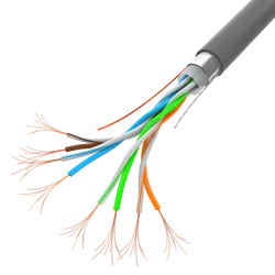 Kabel sieciowy LAN FTP ethernet skrętka RJ45 305m KAT-5E LINKA CCA ekranowany szary Lanberg