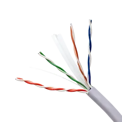Kabel sieciowy LAN UTP Ethernet skrętka CAT6 305m Qoltec DRUT CCA - szary