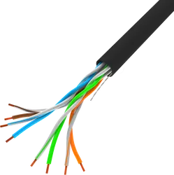 Kabel sieciowy LAN UTP ethernet skrętka RJ45 305m KAT-5E DRUT CCA czarny Lanberg