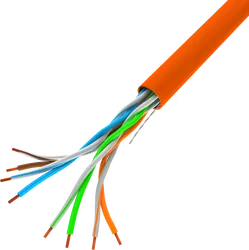 Kabel sieciowy LAN UTP ethernet skrętka RJ45 305m KAT-5E DRUT CCA pomarańczowy Lanberg