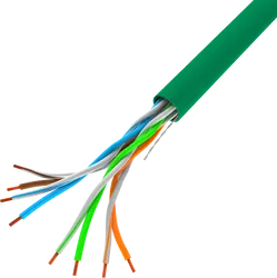 Kabel sieciowy LAN UTP ethernet skrętka RJ45 305m KAT-5E DRUT CCA zielony Lanberg