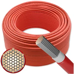 Kabel solarny fotowoltaiczny Qoltec 4mm² 100m czerwony