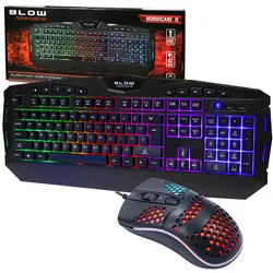 Klawiatura gamingowa podświetlana BLOW HURRICANE 2 + mysz dla graczy