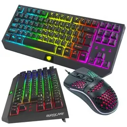 Klawiatura gamingowa podświetlana FURY TKL HURRICANE + mysz dla graczy