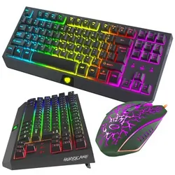 Klawiatura gamingowa podświetlana FURY TKL HURRICANE + mysz dla graczy