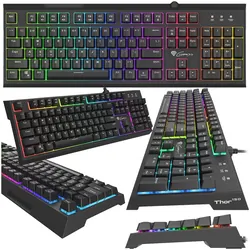 Klawiatura hybrydowa Genesis THOR 150 RGB podświetlana gamingowa dla graczy