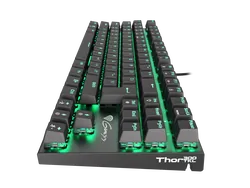 Klawiatura mechaniczna Genesis THOR 300 TKL gamingowa dla graczy zielone podświetlenie
