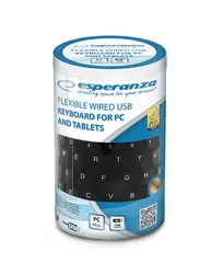 Klawiatura silikonowa Esperanza SLIM USB