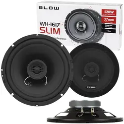 Komplet 2-drożnych głośników samochodowych BLOW WH-1617 SLIM 6.5 cala 4 Ohm 120W