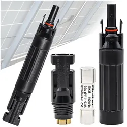 Konektor solarny z bezpiecznikiem Qoltec 1000V 30A złącze MC4