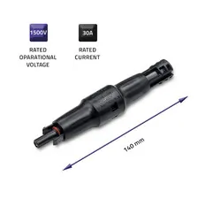 Konektor solarny z bezpiecznikiem Qoltec 1500V 30A złącze MC4