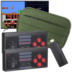Konsola gamingowa bezprzewodowa do gier Mini 8-BIT HDMI R2invest 628 gier   etui ochronne