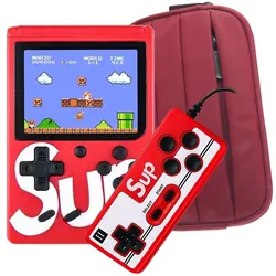 Konsola gamingowa przenośna do gier Retro 401 R2invest   gamepad   etui - czerwona