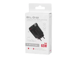 Ładowarka sieciowa GAN LCD gniazdo USB   2xUSB-C PD 65W watomierz - czarna